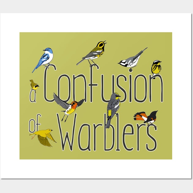 Collective Nouns - Warblers Wall Art by Feathered Focus